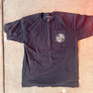 Emerica Black Short Sleeve Tee with Chest Logo and ‘Stay Gold’ back logo